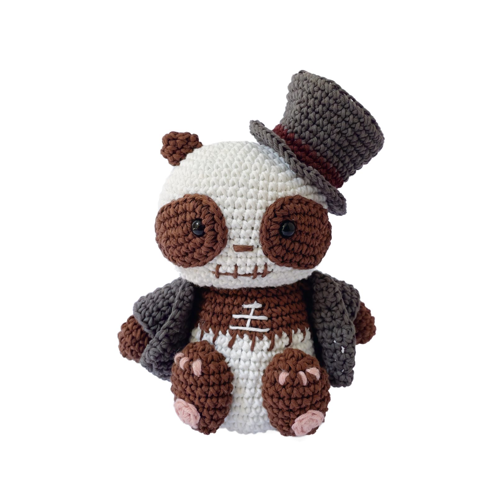 Sully Panda Esqueleto Amigurumi Halloween