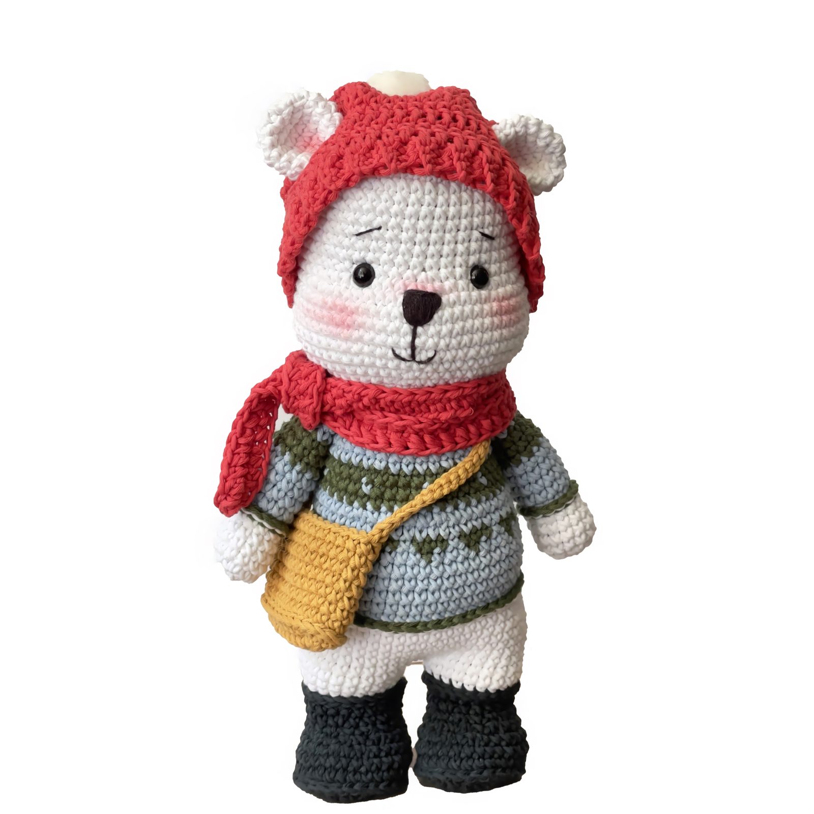 Leo Oso polar Navideño Amigurumi