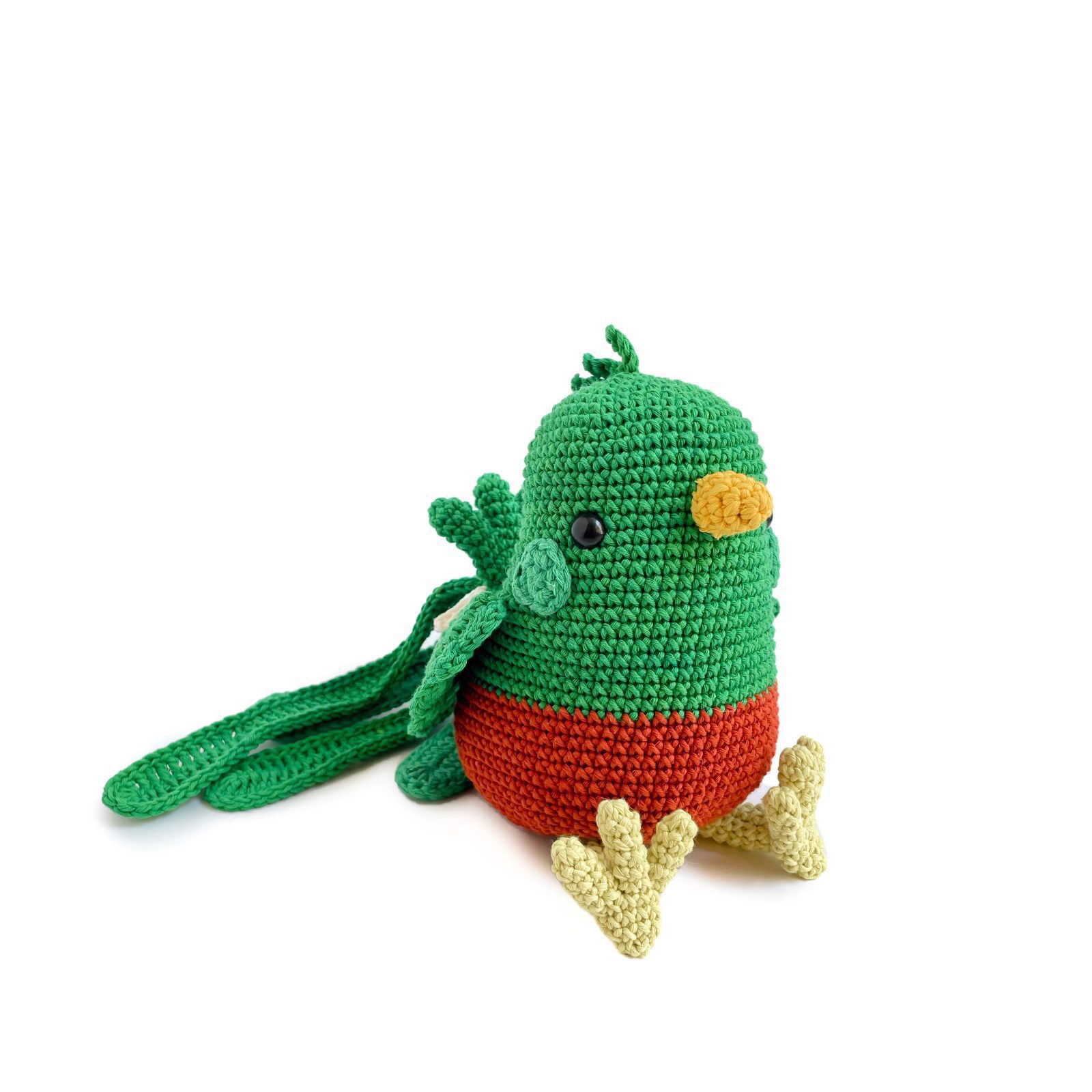 Emerald Pajaro Quetzal Amigurumi